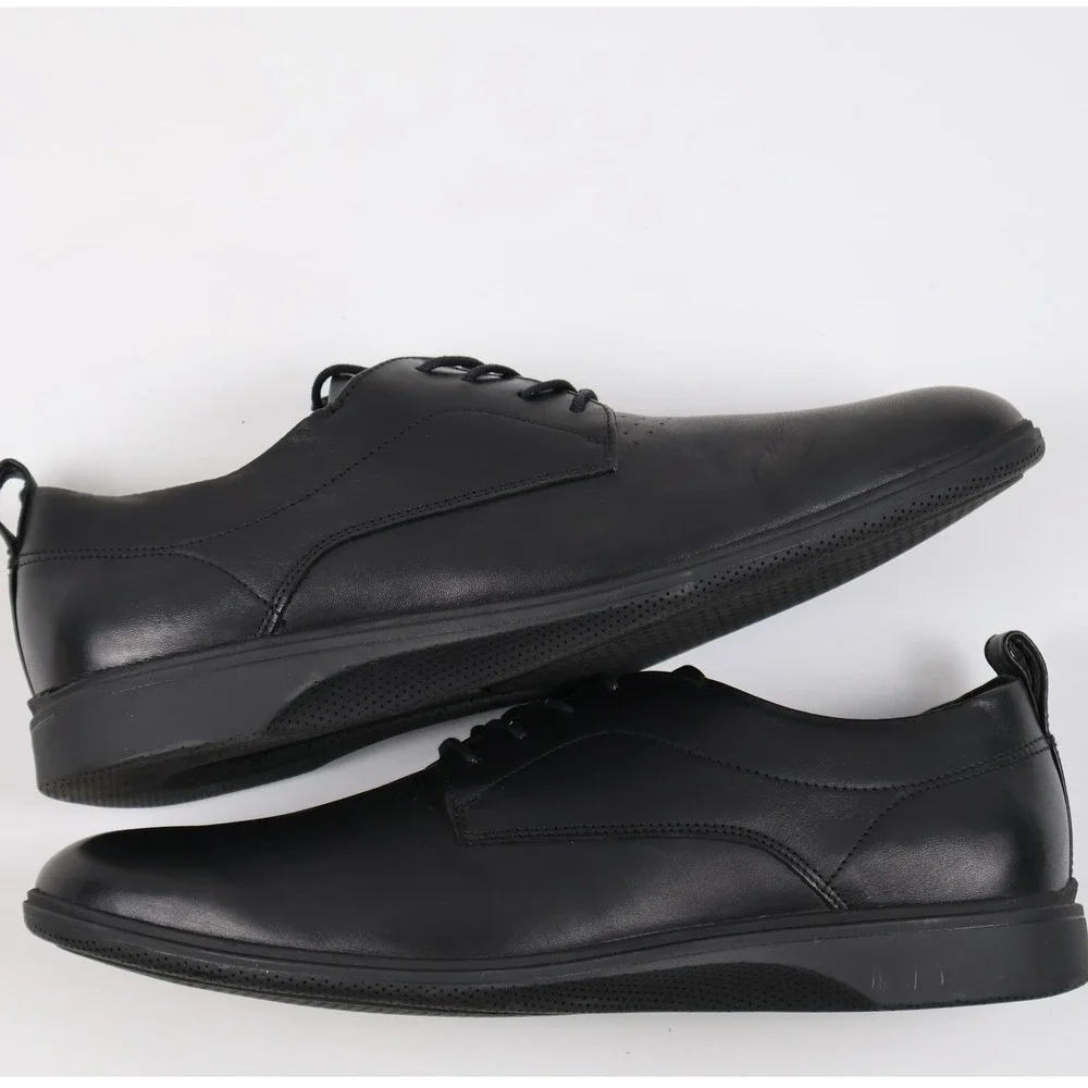 Amberjack The Original Derby Shoes Black Leather 8.5 NWT